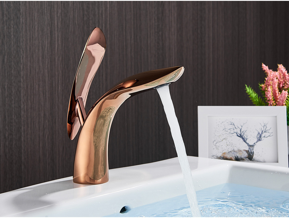 Cross-border countertop basin, tall, cold and hot water faucet, Nordic-style black kitchen and bathroom sink, white copper faucet undefined