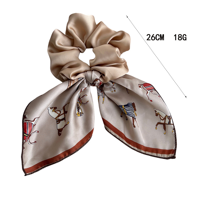 Scrunchie per capelli design con fiocco e stampa unica_voghion.com