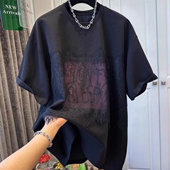 トレンドレターステッチレースライトラグジュアリープラスサイズTシャツフェミニンサマーシックデザインルーズニュートップ