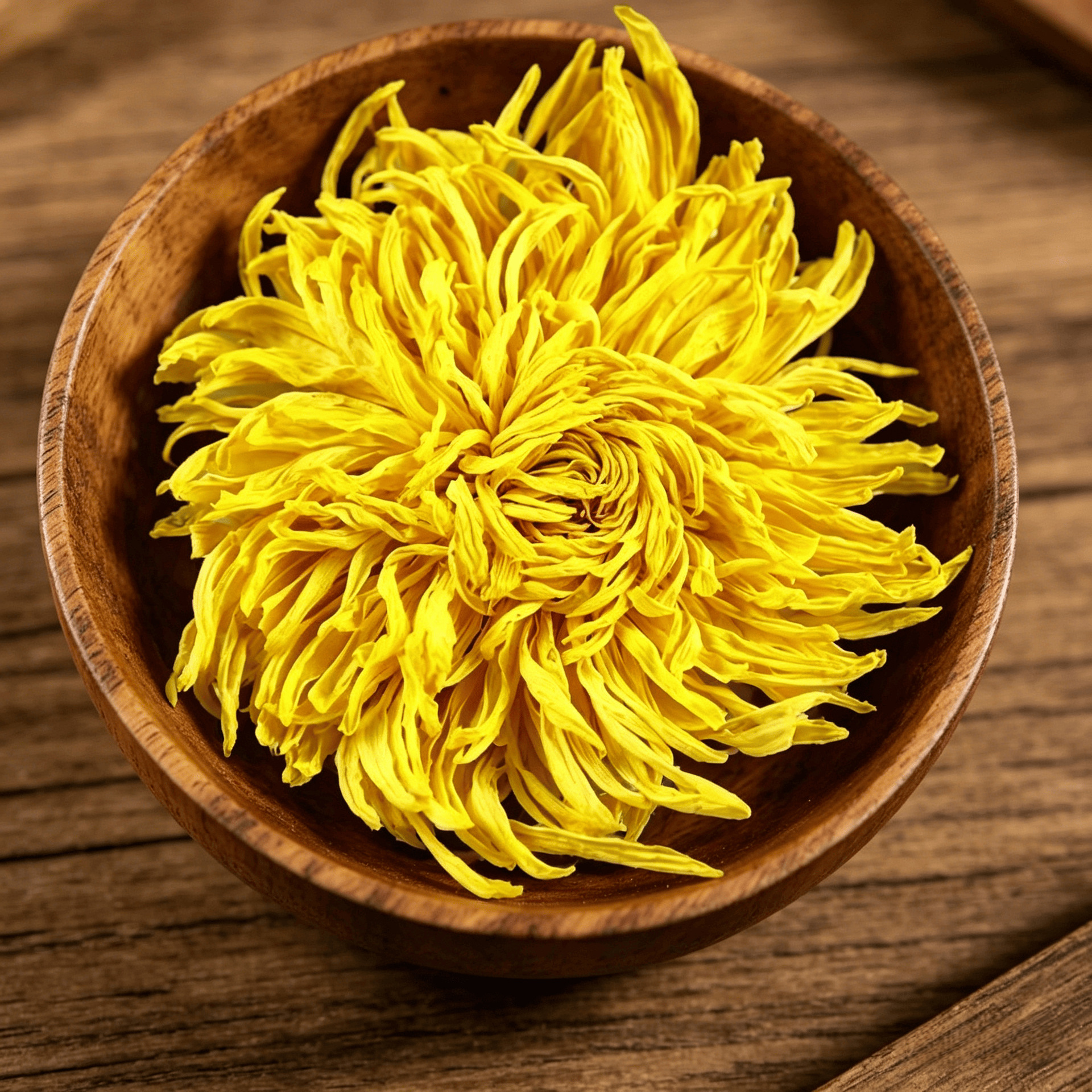 Golden Silk Chrysanthemum Tea Jin Si Huang Ju Large Blooms Loose Flower Tea 1000g Bag in use