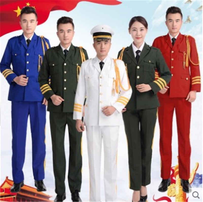 升旗手服装国旗班护卫队中小学生仪仗队管乐鼓队护旗手演出合唱服