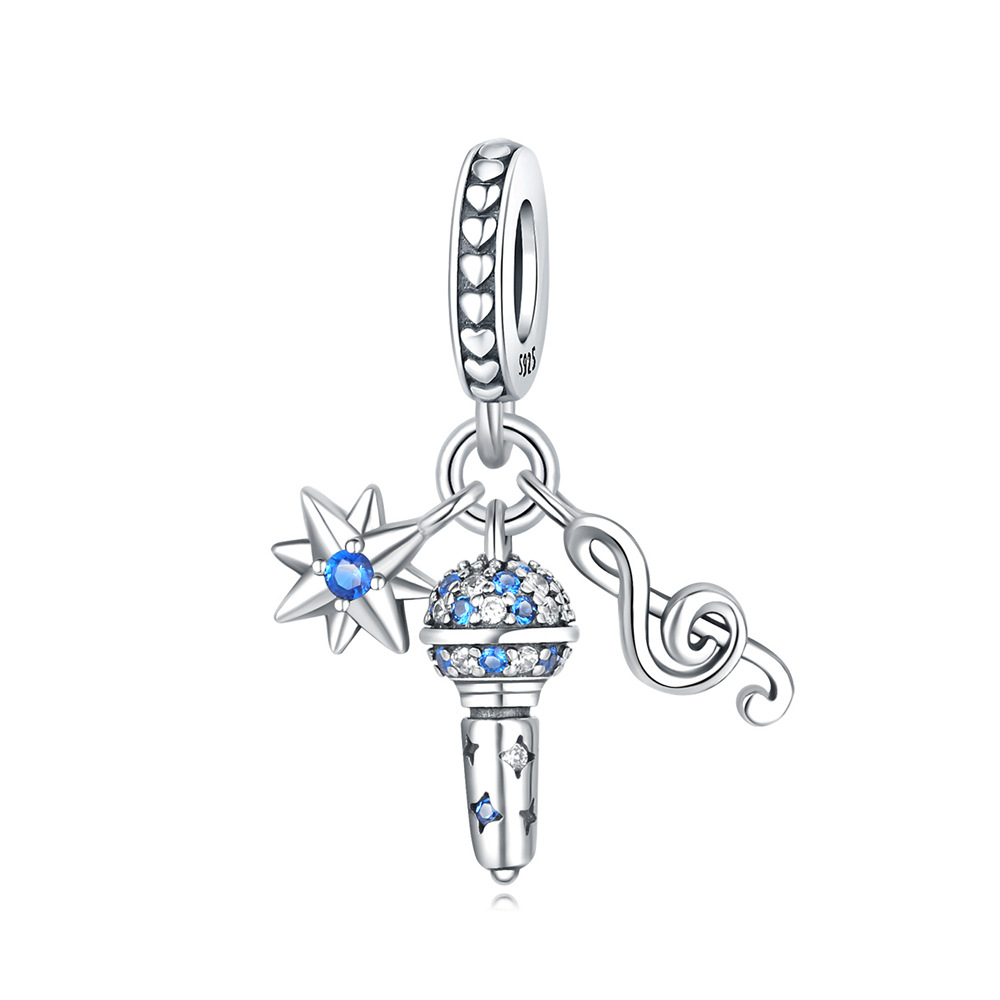 1 Piece 925 Sterling Silver Heart Shape Basketball Anchor Pendant display picture 7