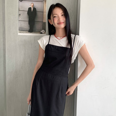 6UP春夏新款韓系吊帶連衣裙2025廣州13行慵懶風露背長裙ins91271