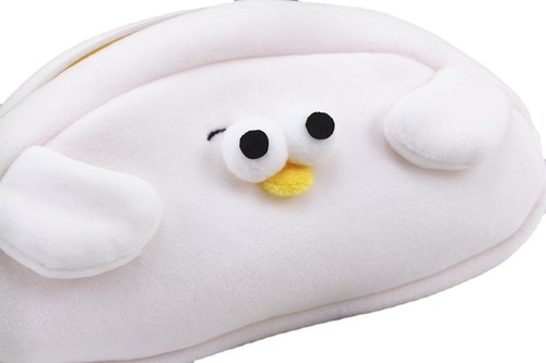 Large capacity milkfu ins style seagull pencil bag funny niche pencil bag sand sculpture plush stationery bag student storage box