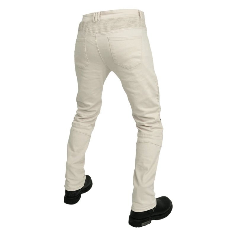 VOLERO motocicleta jeans hombres retro casual pantalones de montar off-road stretch impermeable a prueba de viento pantalones de coche