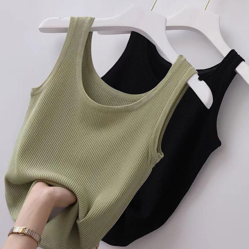 [Factory Direct Sales] Ice Silk Thread Camisole, Ice Silk Breathable Outer Layer, Slim Fit Bottoming Shirt for Inner Wear and Outer Wear