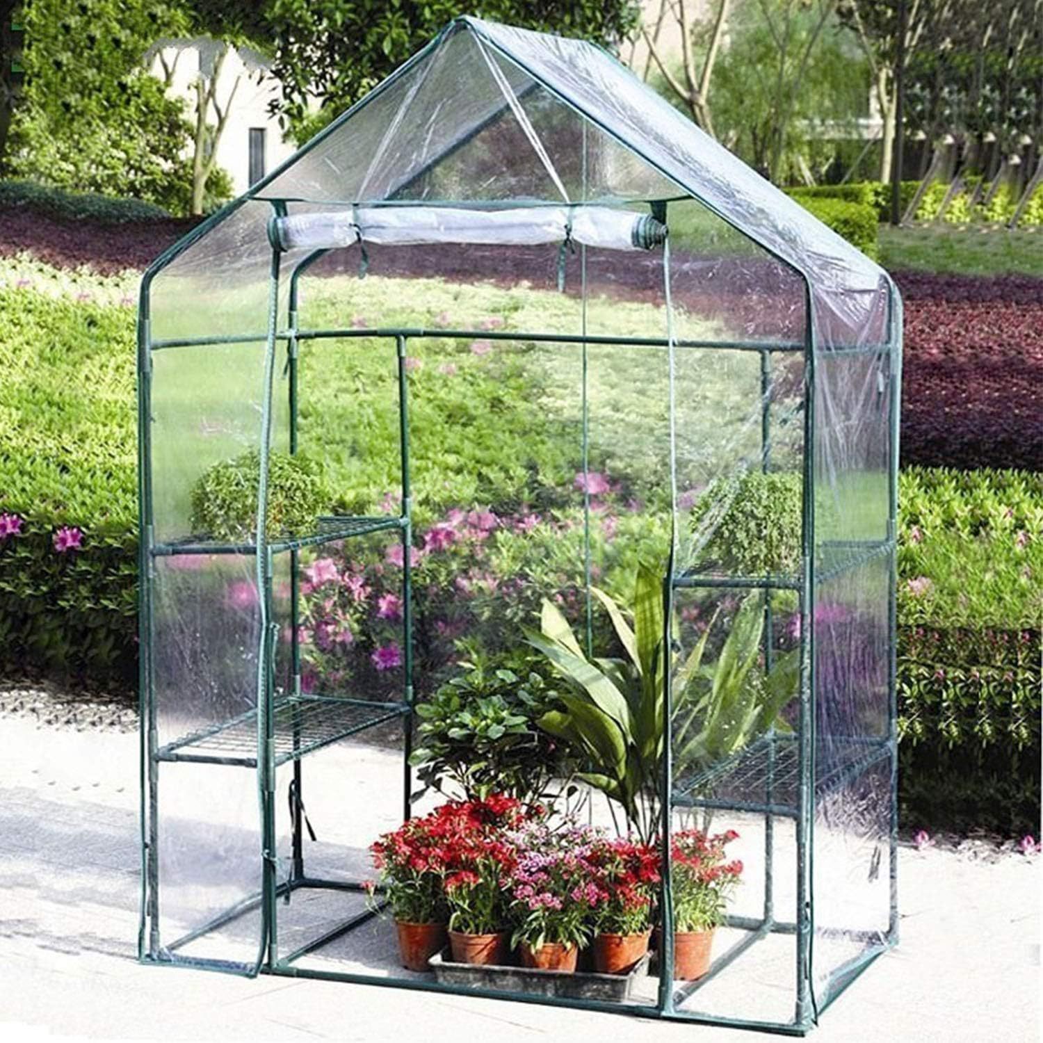 Mini Transparent PVC Portable Garden Greenhouse Cover Waterproof Plant House Tent Insulation Warm Shed_voghion.com