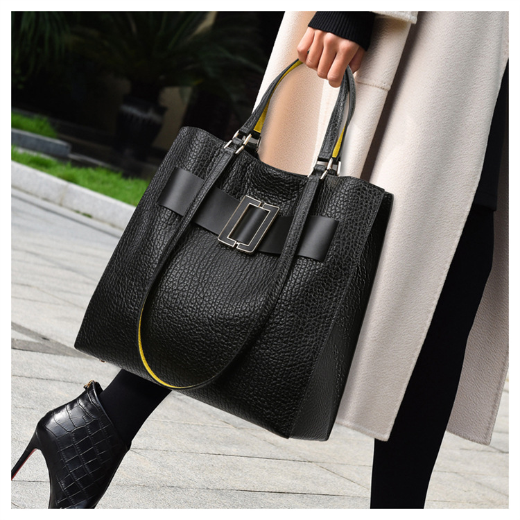 New Hot Selling Women's Bag High End Soft Leather Tote Bag Women's Texture Versatile Large Capacity Women's Handbag Can Be Shouldered_voghion.com