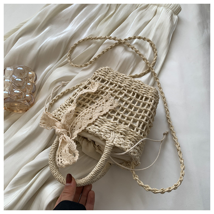 Geflochtene Strohtasche Für Den Sommer Am Strand Und Urlaub_voghion.com