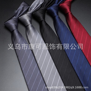 New 8cm Black Gray Tie Men's Formal Business Professional Wedding Groom Zipper Hand Striped Wholesale