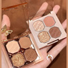 Magic eye shadow, matte makeup primer, multicoloured eyeshadow palette, with gem, four colors, for every day, wholesale