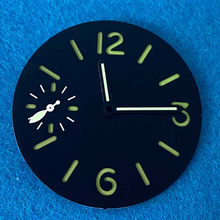 手表配件 字面+針 34.5mm 綠夜光 適合裝ETA6497/ST3600機芯