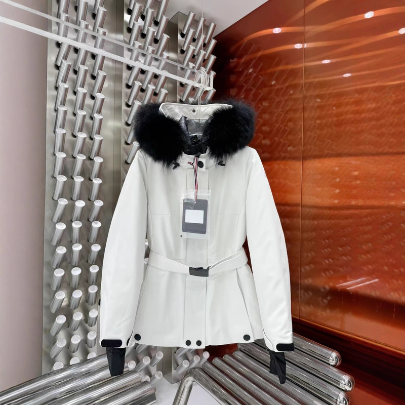 Grenoble High Version Hooded down Jacket Ski Jacket Waist Slimming Windproof Rainproof down Jacket Women's Short