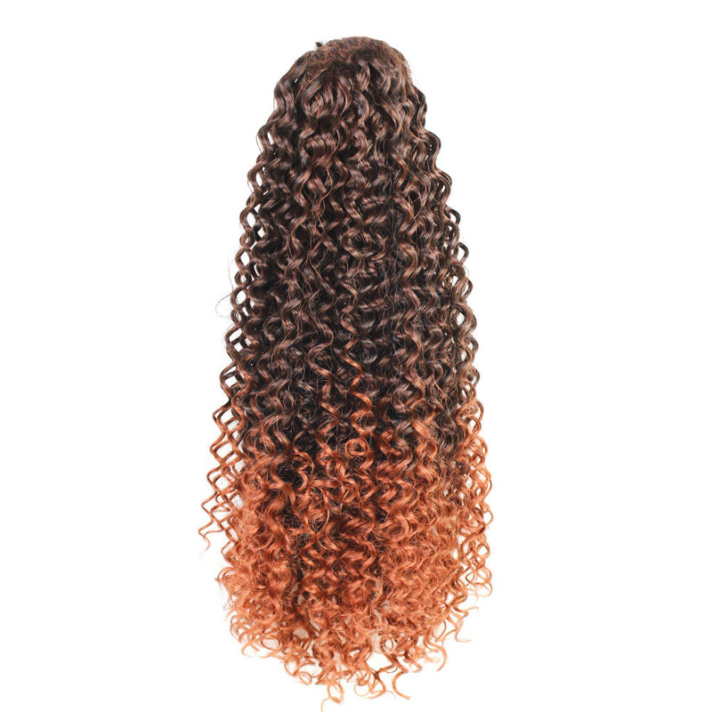 Europe and the United States hot 16 inch chemical fiber small roll drawstring ponytail Afro Kinky Curly wig small roll ponytail