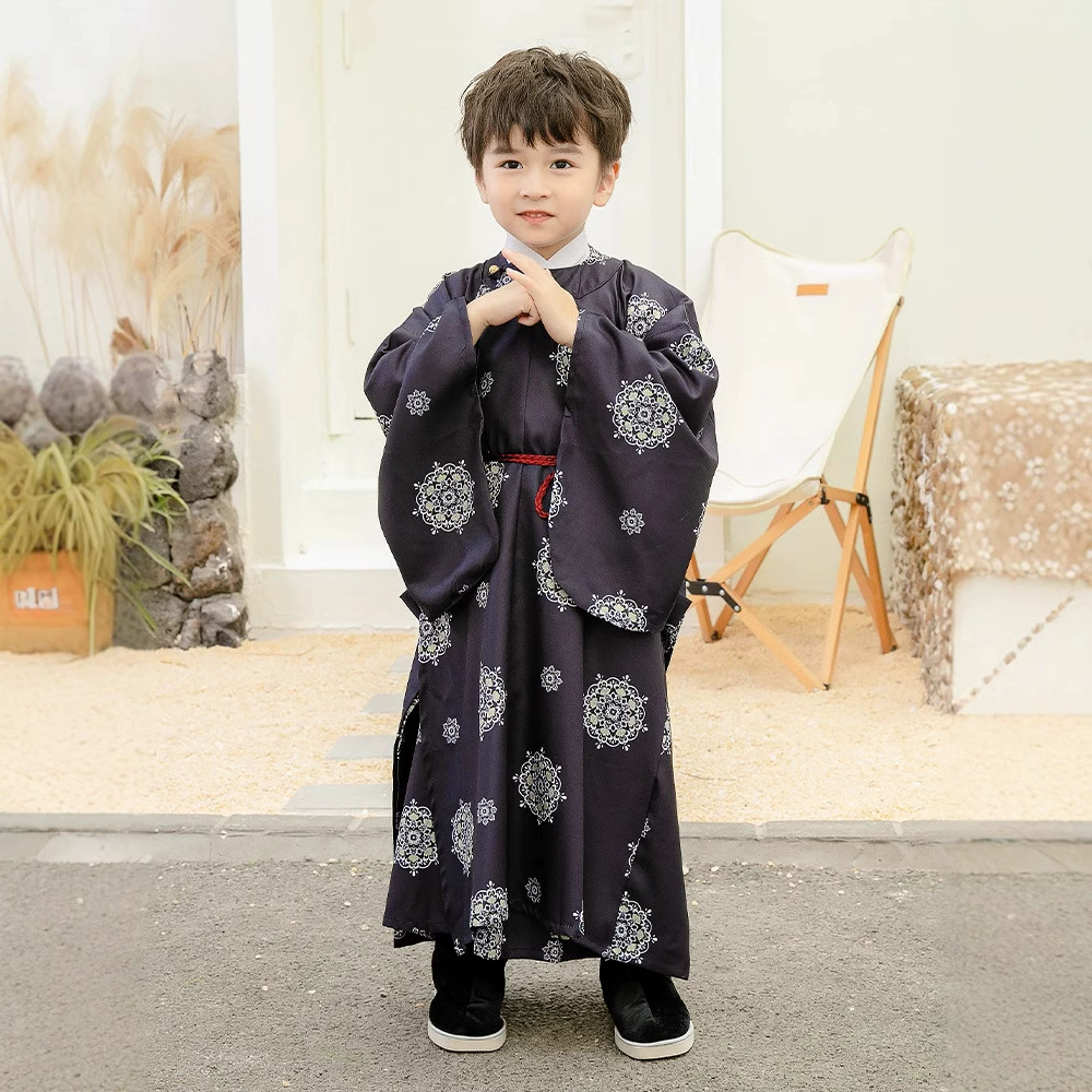 Мальчик Hanfu Новый детский молодой мастер красивый сын Guoxue выступает в костюме китайского костюма для мальчиков в китайском стиле