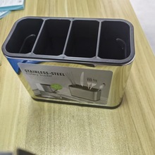 厨房收纳不锈钢清洁沥水筷子收纳架 多功能厨具置物架