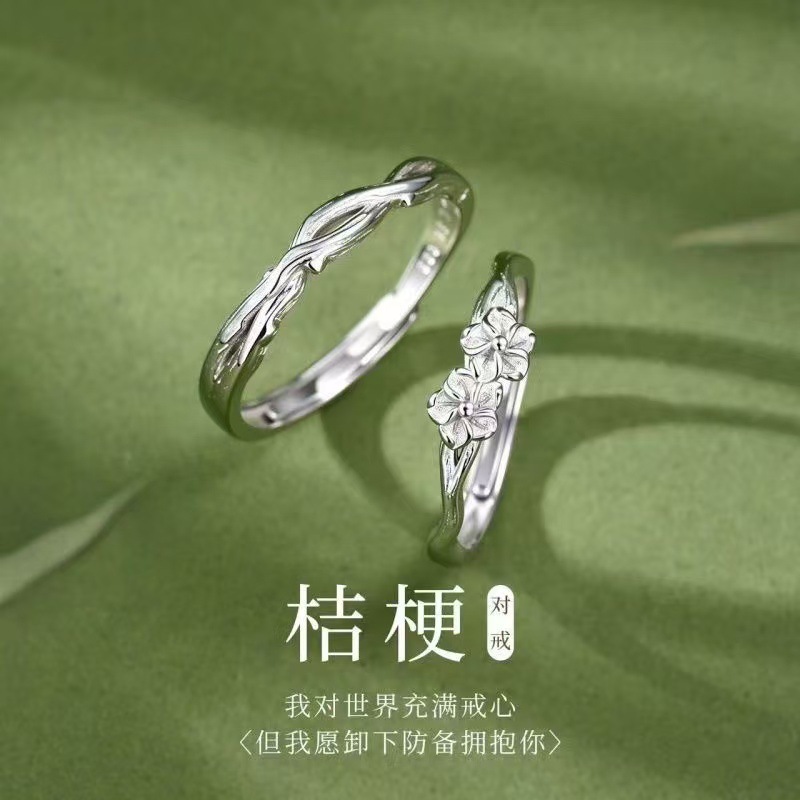 Bronce chapado al vacío no decolor Mobius anillo de nicho femenino diseño de pareja anillo de lujo ligero fábrica especial