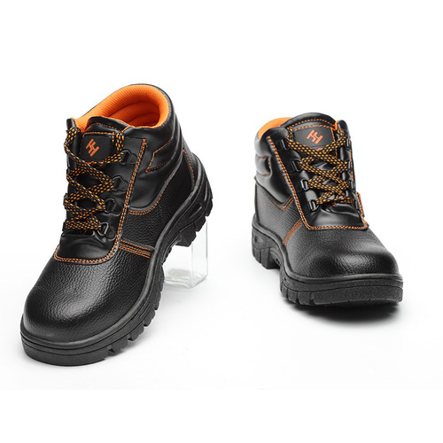 Manufacturer's labor protection shoes men's high-top anti-smash and puncture-proof protective shoes construction site safety shoes rubber sole work shoes