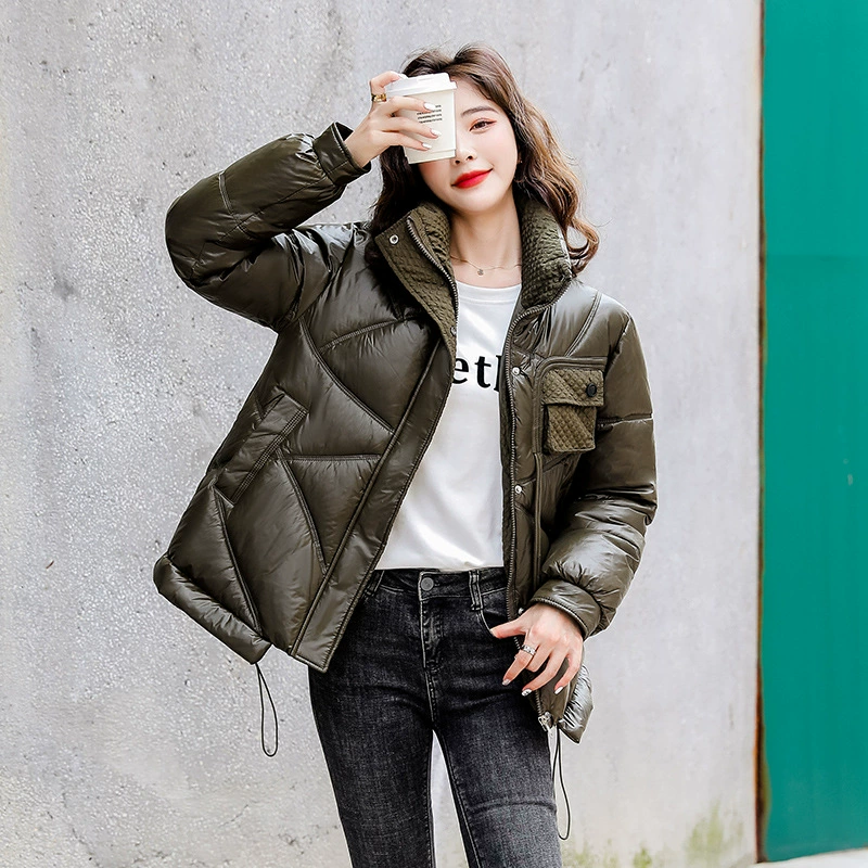 Пуховая хлопковая одежда женская короткая 2022 новый зимний дизайн чувство хлопковая стеганая куртка пальто поколение приливов Оптовая Внешняя торговля