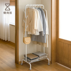 2F Clothes Rack Floor Standing Wardrobe Home Use Drying Rack Indoor Simple Hat Rack Clothes Hook Clothes Storage Rack