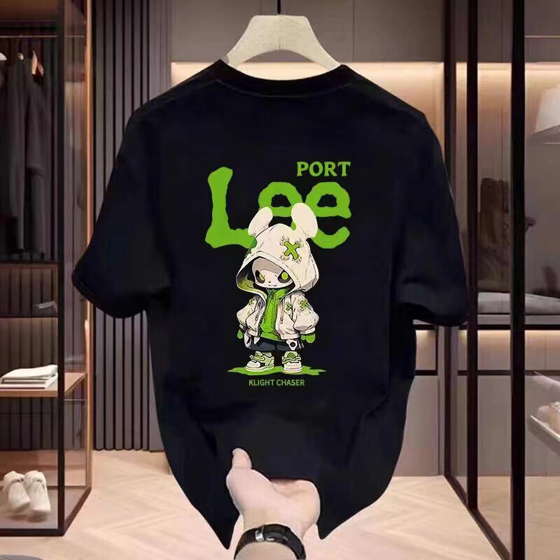 300 Jin Beer Belly Wearing Men's Extras Plus Size Cotton Men's T-Shirt Fat Brother Fat Brother Short-sleeved Men