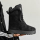 Bread Shoes Rhubarb Boots Winter fleece-lined Warm High-top Men's Shoes Casual Shoes Trendy All-match Workwear Cotton Boots Men's Shoes