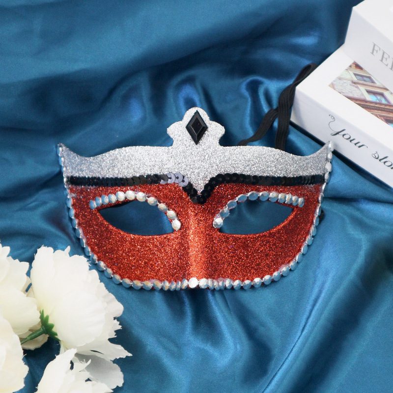 Ball de Halloween polvo máscara de mitad de cara máscara de baile de maquillaje damas disfraz de props máscara de fiesta