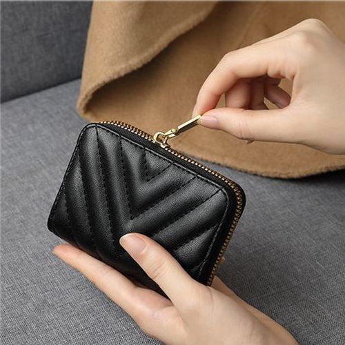 New card holder, accordion, multiple card slots, simple female high-end internet celebrity, compact high-end card holder and coin purse all in one