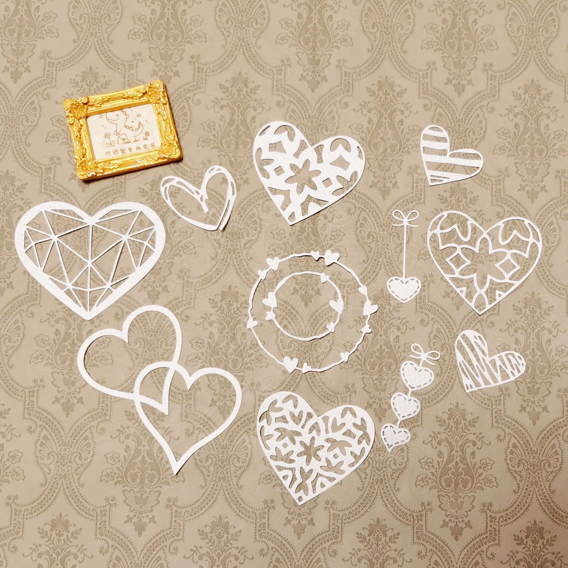 12 элементов в форме сердца, вырезанные кружевные украшения, скрапбук, справочник, материал для коллажа, материал, пакет любви