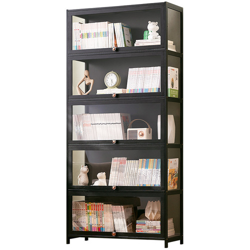Bookshelf rack floor-to-ceiling bookcase home children's living room solid wood office wall storage simple multi-layer