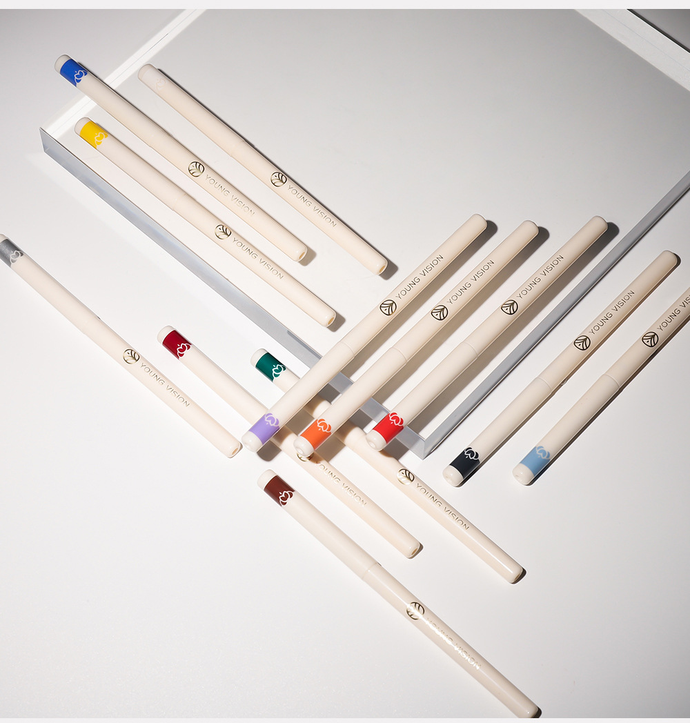 YOUNG VISION 12-piece box eyeliner gel pen is not easy to smudge eyeliner gel pen, colored eyeliner gel pen undefined