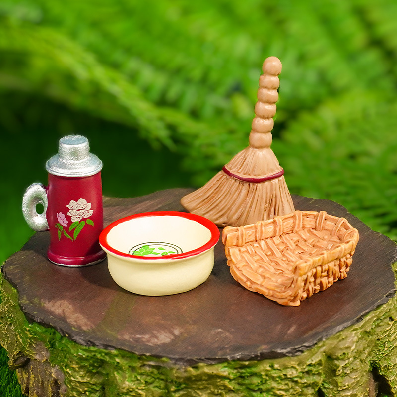 Artículos de uso diario nostálgicos, accesorios de decoración del hogar, micro paisaje, tanque de agua retro, tanque de gas, estufa de carbón, hervidor de agua caliente