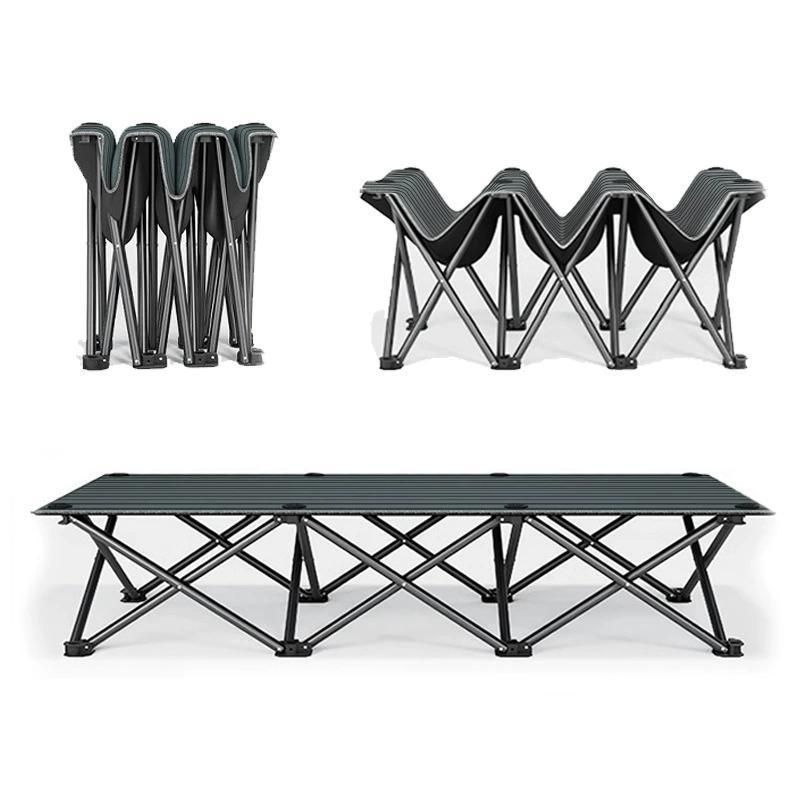 Simple folding bed, portable camping cot, multi-functional folding bed