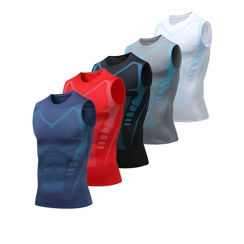 Men's Summer Ice Silk Quick-Dry Sports Vest for Running and Marathon, Sleeveless Fitness Tank Top, Breathable and Stretchy, Thin Style