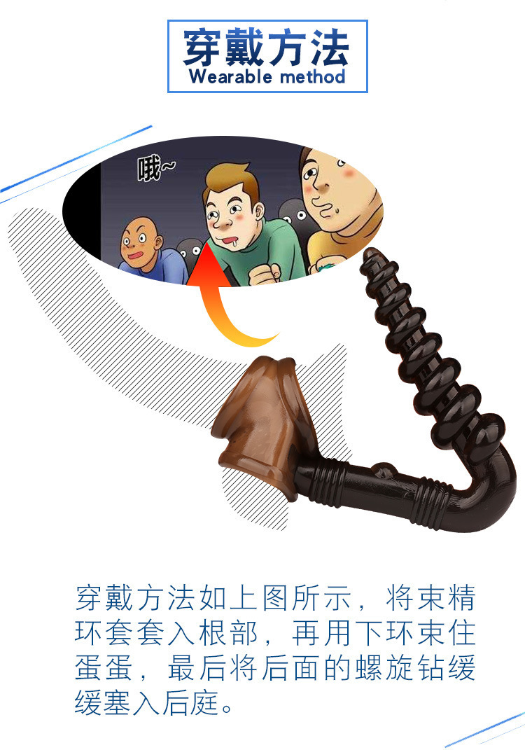 Spiral Anal Plug Prostate Massager for Men, Manual TPE Expander Toy — detail image 6