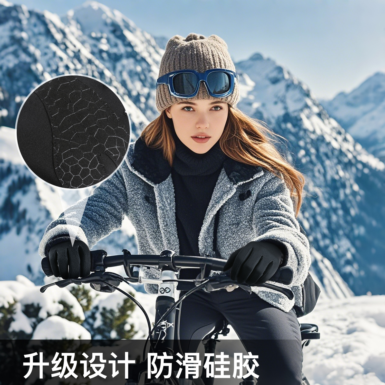 Deportes al aire libre para correr hombre invierno caliente guantes de montar pantalla táctil de punto mujeres otoño invierno delgado al por mayor