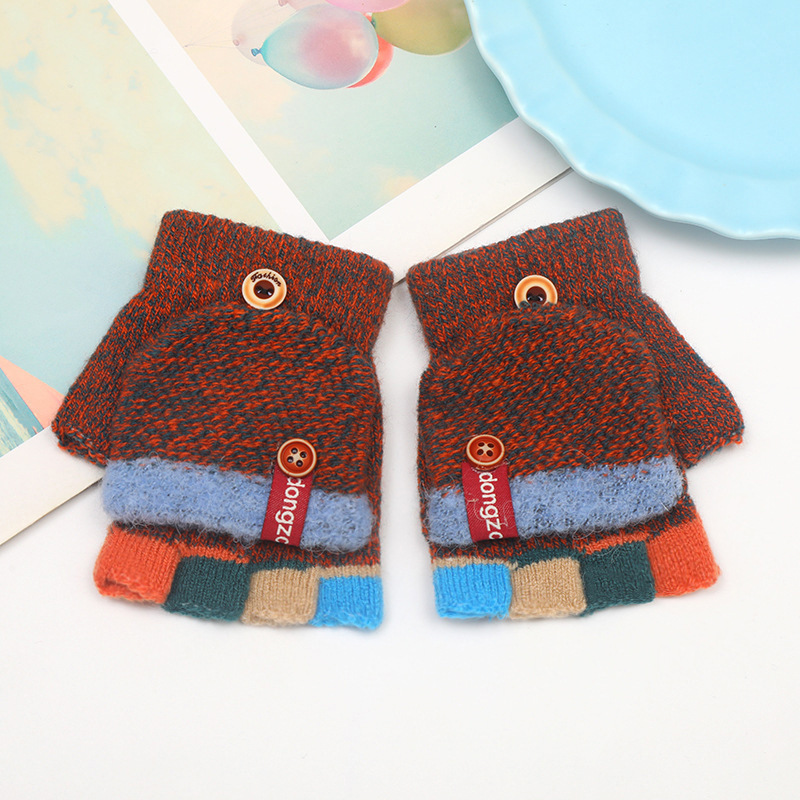 Demi-season children's keep warm cute gloves, fingerless 3