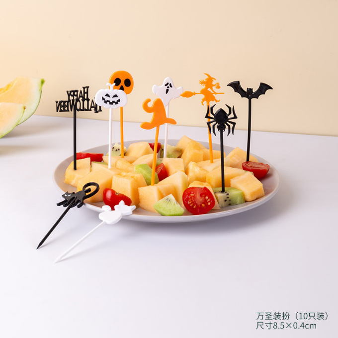 Uso doméstico Cartoon Tenedores para fruta para niños Creativo Animales para niños Set de palillos de plástico para fruta Palillos para fiambrera