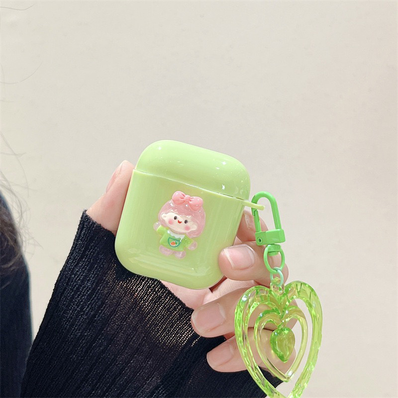 Untitled-1_0000_Headphone Cover-Crystal Girl-Wind Chime Heart Pendant-Green