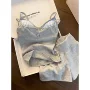修身出门夏季格子家居服