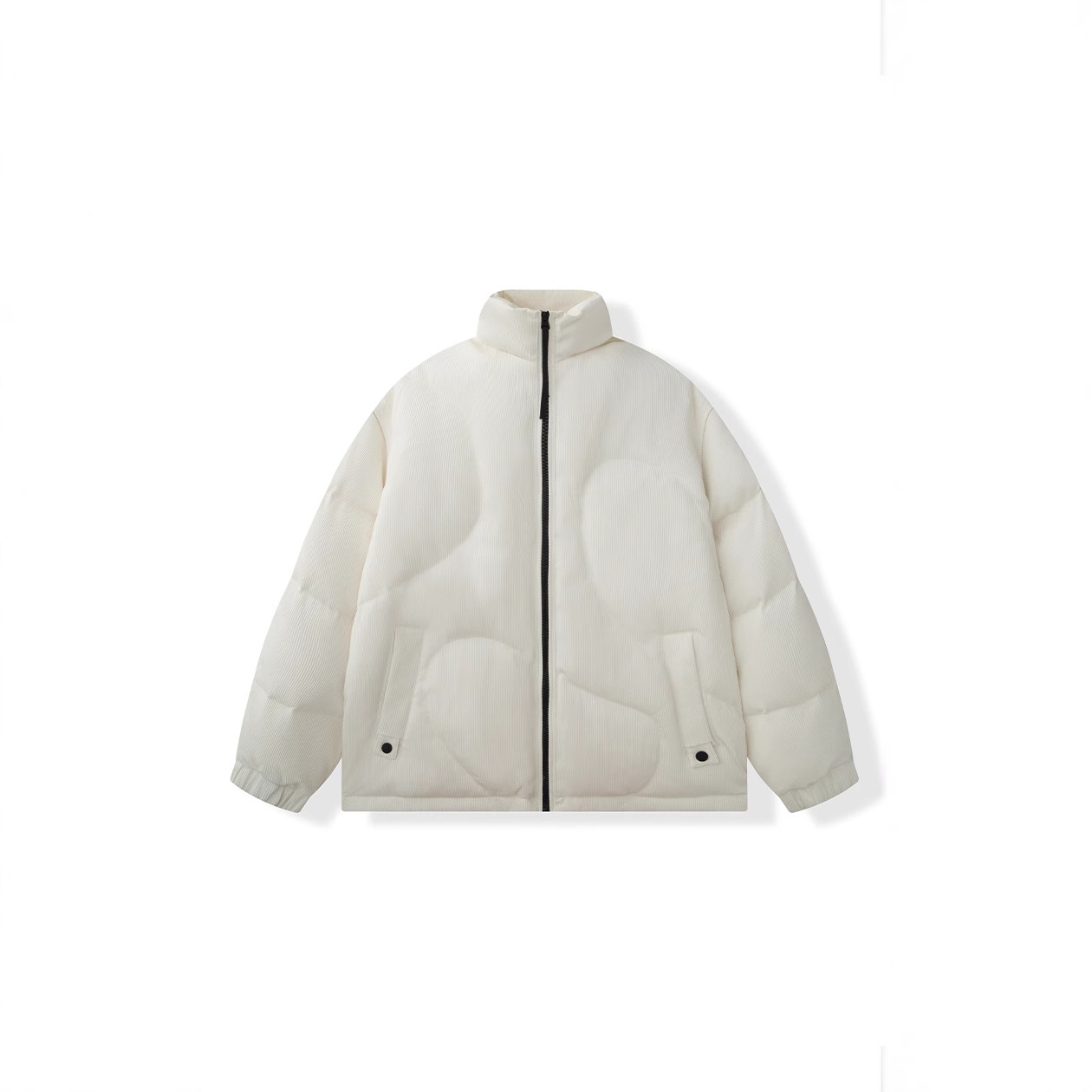 Chaqueta de plumón para hombre, chaqueta corta de plumón casual para hombre, cuello alto simple, viento deportivo, tesoro cálido