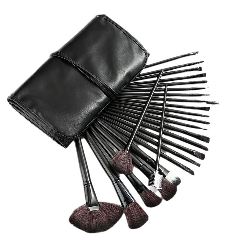 Ventas transfronterizas calientes de 24 conjuntos de cepillo de maquillaje, conjunto completo de herramientas de maquillaje, cepillo de fondo de polvo, cepillo suave para ojos