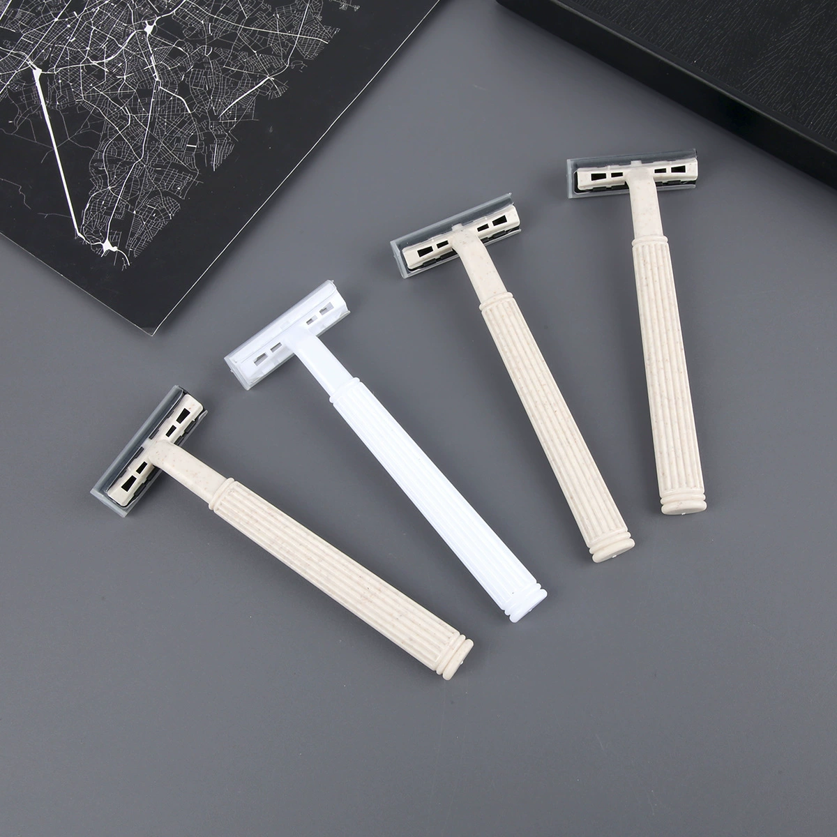 Disposable handheld razor for hotel for traveling, set