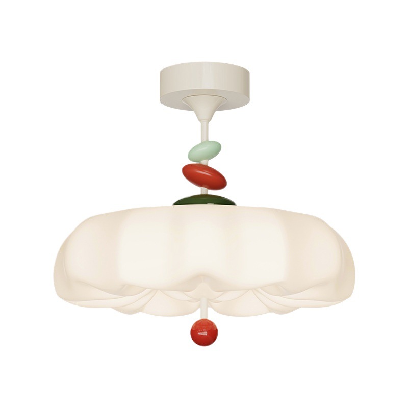 Araña de dormitorio de protección ocular de estilo crema francés Bauhaus lámpara de techo de dormitorio romántica moderna minimalista lámpara de Zhongshan