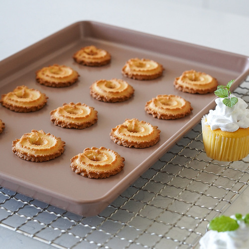 亚马逊长方形烤盘 碳钢曲奇饼干蛋糕模具 烘焙盘源头工厂直销