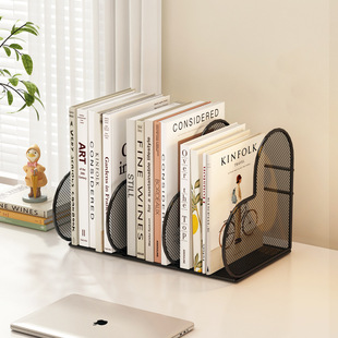 Wrought Iron Book Rack Student Reading Rack Desktop Bookshelf Storage Rack Desk Book Storage Desk Storage Gods