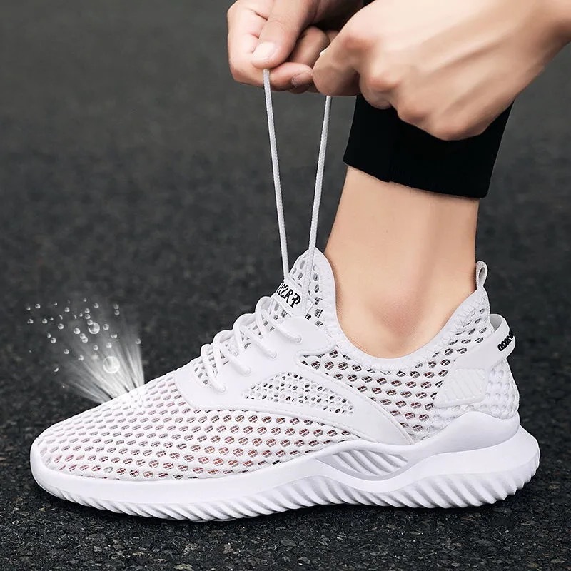 Men's Shoes Mesh Breathable Hollow Summer Comfortable Soft-Soled Sports Shoes Cross-Border Fashion Versatile Lightweight Casual Shoes Wholesale