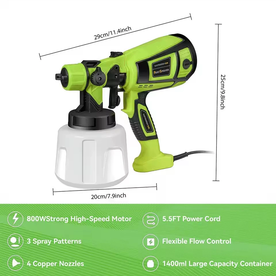 Электрический пистолет-распылитель, портативный пистолет-распылитель высокого давления, встроенный мощный электрический пистолет-распылитель для латексной краски