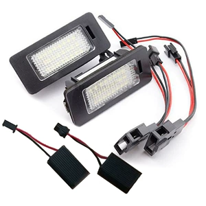 Suitable for Volkswagen Golf 10-12 T4 90-03 93-04 license plate lights, 24 LED white lights with black frames, 2 pieces