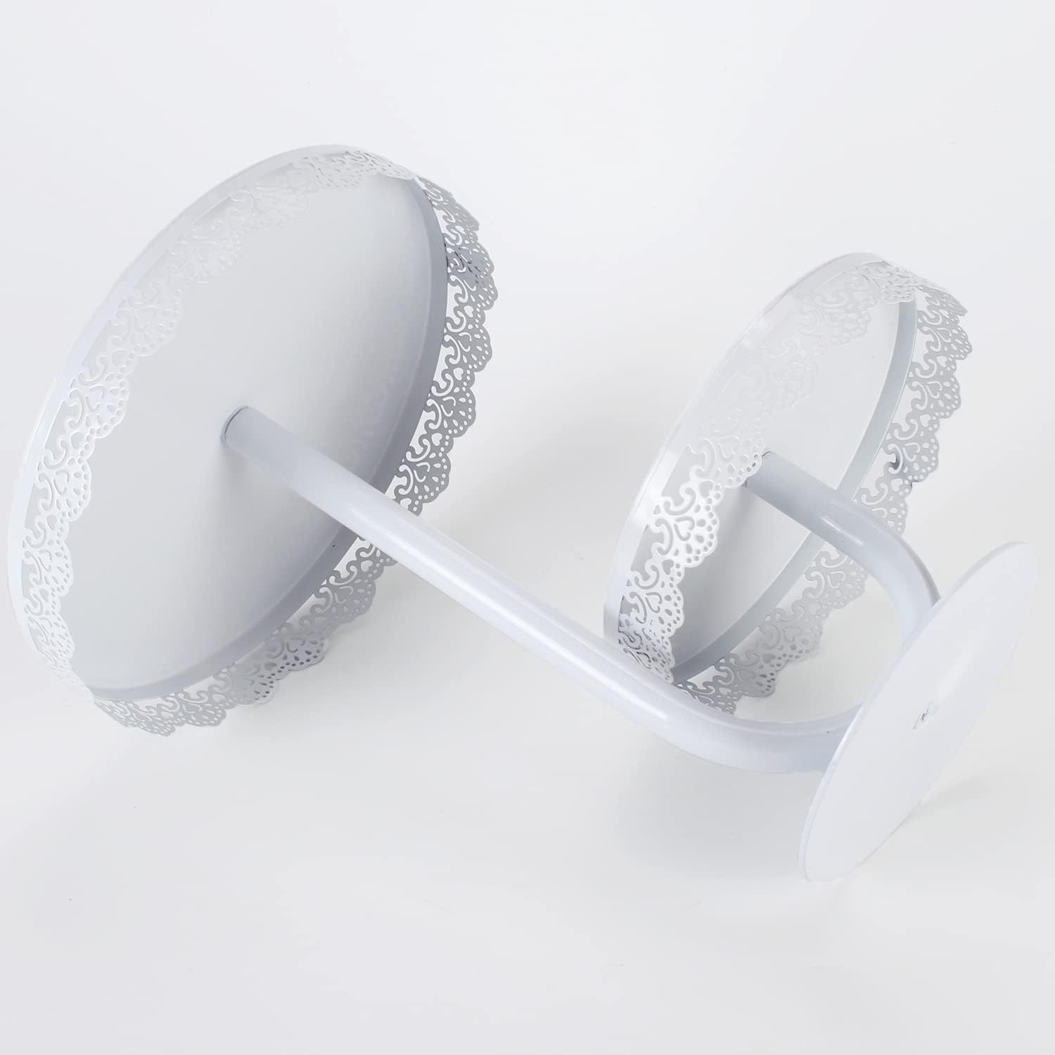 Amazon transfronterizo doble estante de pastel dorado redondo hierro forjado estante de pastel de fiesta escenario decoración de mesa de postres